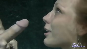 Underwater Cum Blonde Blowjob 